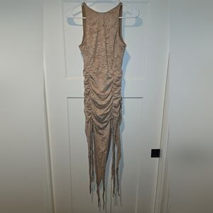 Kids Tan Ruched Dance Costume